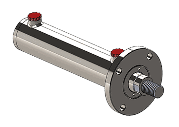 Front flange mounted hydraulic cylinder