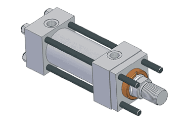 Tie rod hydraulic cylinder